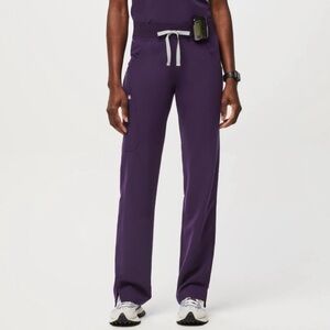 FIGS Purple Jam Kade cargo scrub pants in petite medium